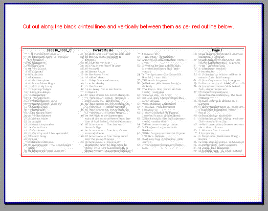 Cutting the index page